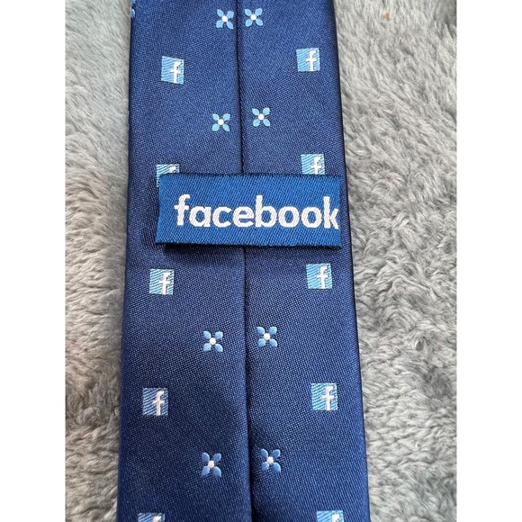 Facebook Tie Logo Mens Promo Merch Blue 60 inches - Picture 2 of 9